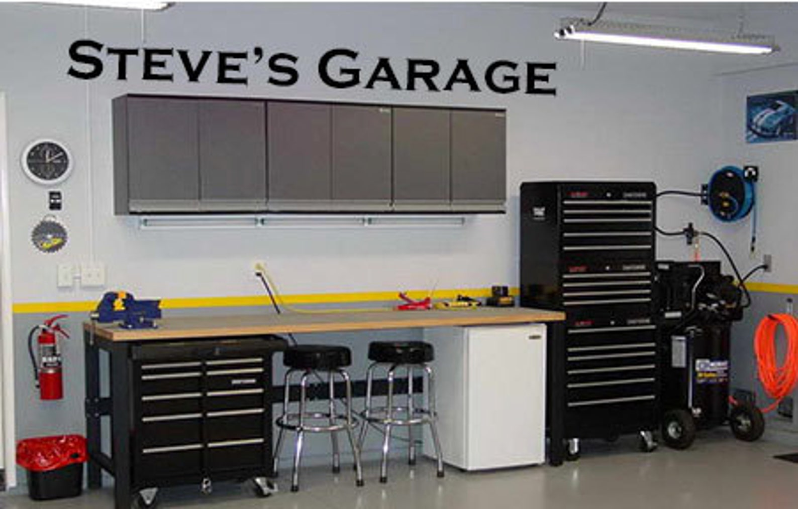 Garage Decor Wall Art Custom Garage Name Vinyl Decal Wall Art Etsy