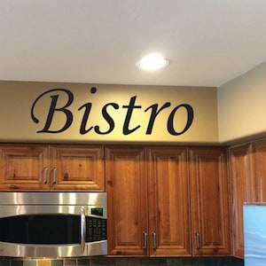 Kitchen Decorating Ideas, Kitchen Wall Decor, Bistro Vinyl Wall Decal