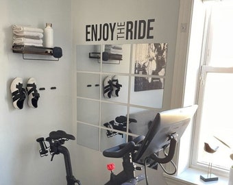 Autocollant de cyclisme, Autocollant de vélo, Autocollant ENJOY THE RIDE, Décor de studio de cyclisme, Autocollant mural de gymnase, Cadeau de fitness