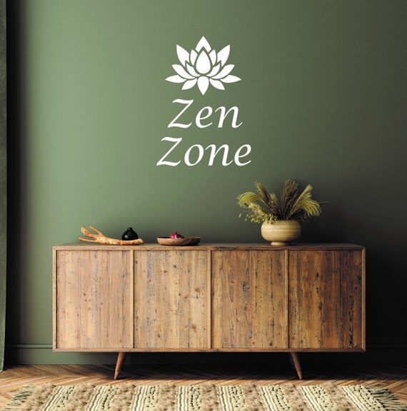 ZEN ZONE Wall Decal Gym Wall Decal Yoga Wall Decal Zen Etsy