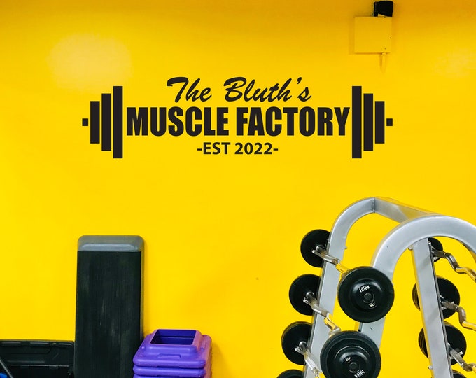 Personalized Custom Home Gym Name Decal, Custom Decal for Gym, Home Gym Design Idea, Family Name Gym Decal. Fitness Gift Idea- OPT4