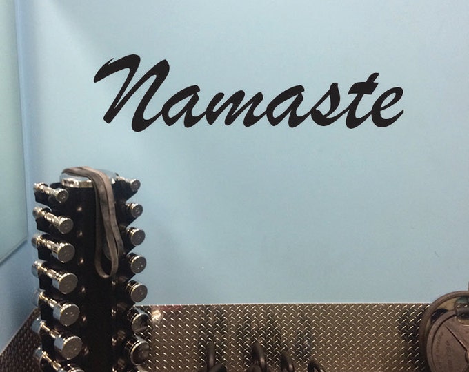 Yoga Gift, Namaste Yoga Wall Decal.