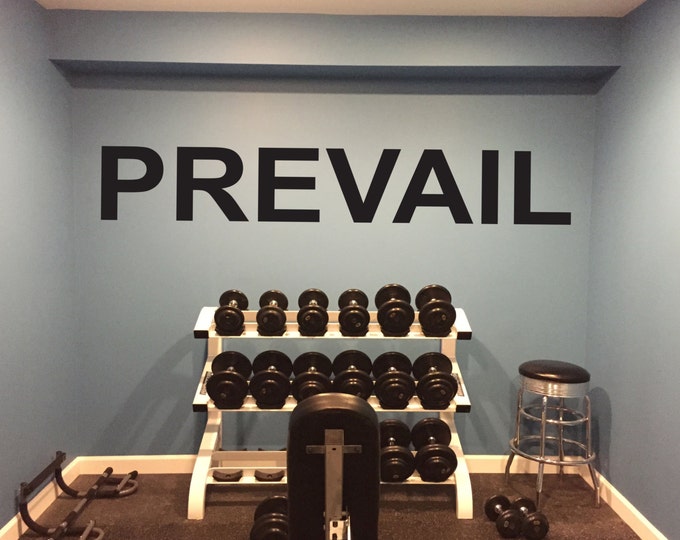 Basement Gym Ideas. PREVAIL Gym Wall Decal