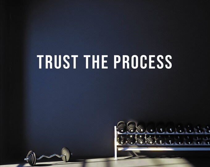 TRUST THE PROCESS Wall Decal, Office Wall Decal, Physical Therapist Wall Decal, Medical Wall Decal, Gym Wall Decal, Gift Idea for Athlete