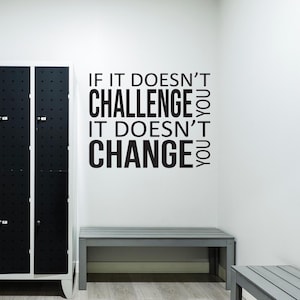 Cycling Studio Decor, Home Cycling Room Ideas, Home Gym Design Ideas, If it Doesn&#39;t CHALLENGE You It Doesn&#39;t CHANGE You