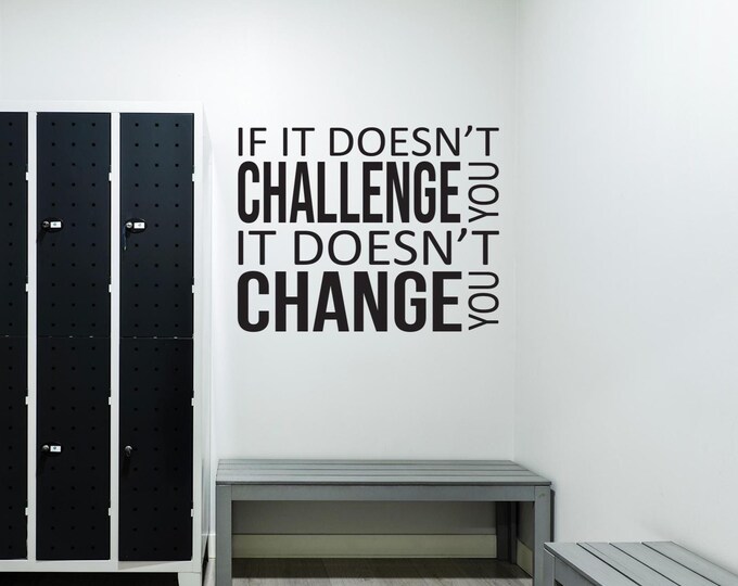 Cycling Studio Decor, Home Cycling Room Ideas, Home Gym Design Ideas, If it Doesn't CHALLENGE You It Doesn't CHANGE You