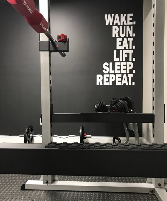 Gym Ideas, Gym Remodel, Wake. Run. Lift. Eat. Sleep. Repeat. Wall Sticker