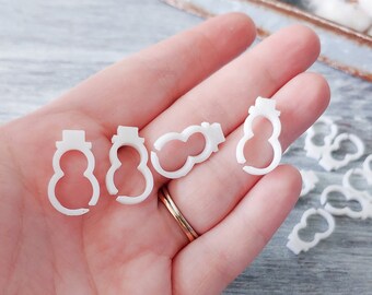12 Pack Snowman Stitch Markers - 3D Printed Progress Keepers for Crochet and Knitting - Plastic Stitch Markers - Gift Crafters