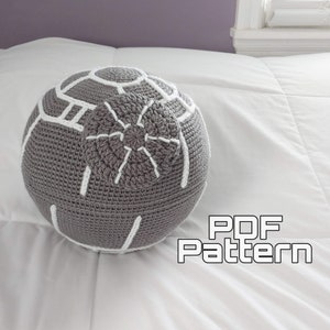 Crochet Pattern: That's No Moon Pillow Pattern Nerd Gift Handmade Decor image 1