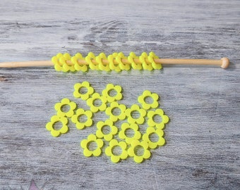 Lot de 12 marqueurs de point de fleur : marqueurs de progression pour tricot imprimés en 3D