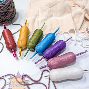 Premium siliconen edelsteenpotlood Squishy-greep voor haaknaalden, ergonomische verlichting van handvermoeidheid, comfortabele styluspen