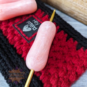 Squishy Grip Bubble Bath Pencil Wide Grip Interchangeable Silicone Crochet Hook Grip  - Ergonomic Grip - Crochet Handle - Crochet Hook