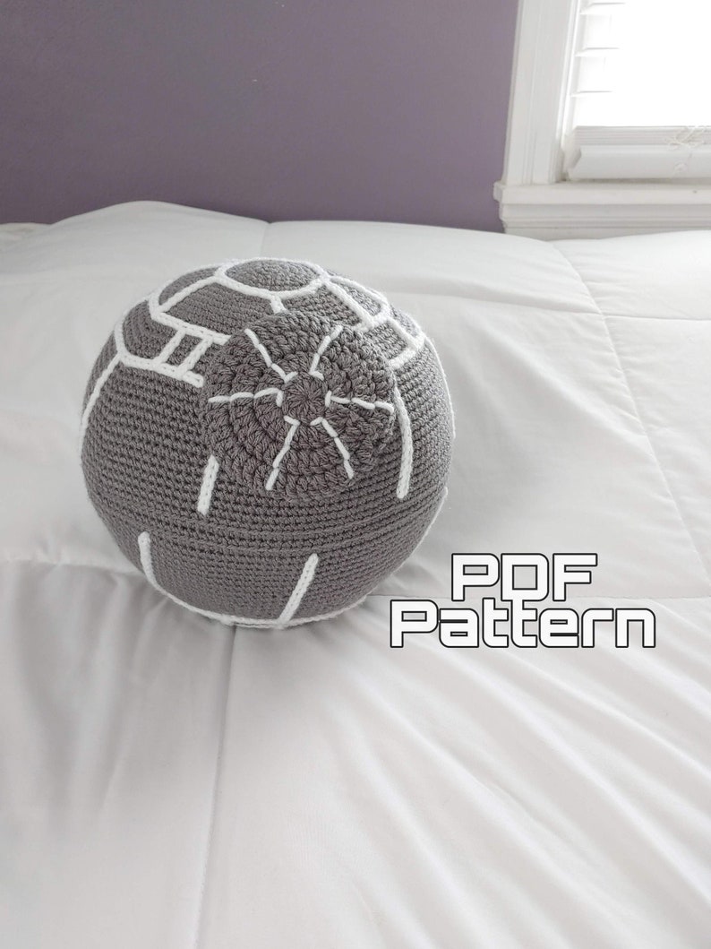 Crochet Pattern: That's No Moon Pillow Pattern Nerd Gift Handmade Decor image 1