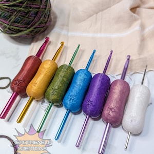 Lápiz de silicona intercambiable Squishy Grip Gemstone Collection MINI - Mango ergonómico - Mango de ganchillo imagen 13