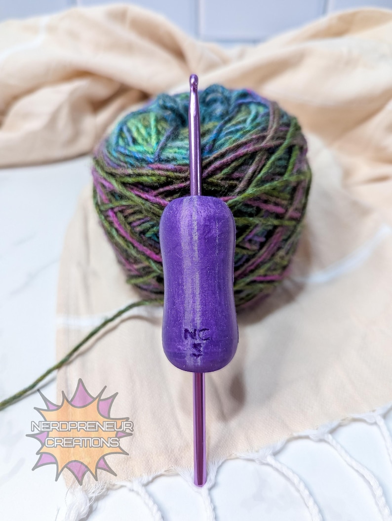 Lápiz de silicona intercambiable Squishy Grip Gemstone Collection MINI - Mango ergonómico - Mango de ganchillo imagen 6