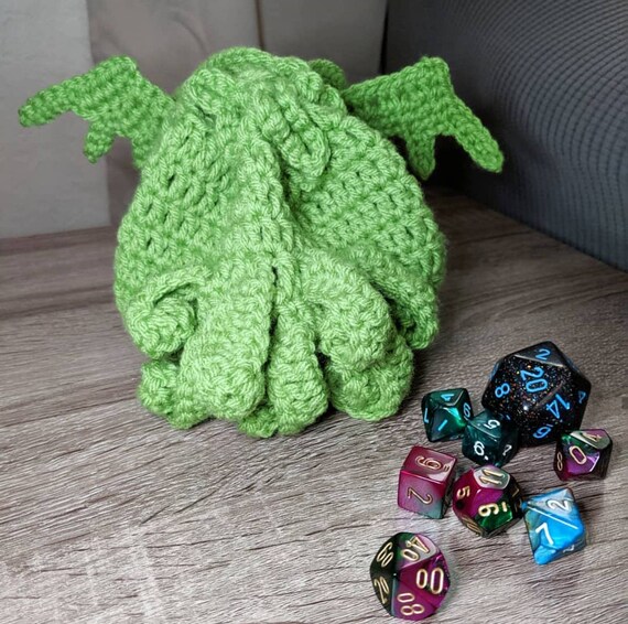 cthulhu dice bag crochet pattern