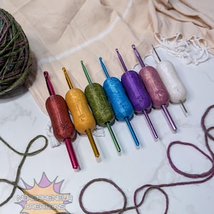 Lápiz de silicona intercambiable Squishy Grip Gemstone Collection MINI - Mango ergonómico - Mango de ganchillo imagen 14