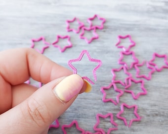 Marqueurs de point étoile : marqueurs de progression au crochet imprimés en 3D - lot de 12