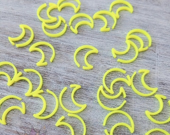 Marqueurs de point croissant de lune : marqueurs de progression au crochet imprimés en 3D - lot de 12