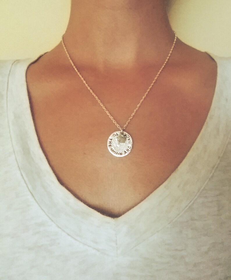 Sterling Silver Charm. Handmade. Stamped. Hammered. Etsy