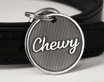 Personalized Geometric Stainless Steel Pet ID Tag for Dogs and Cats