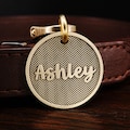 Custom Brass Zigzag Chevron Dog Tag, Cat Tag, Pet Tag, Geometric Pet Tag, Modern Dog Tag product logo