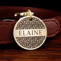 Brass Dog Tag, Engraved Dog Tag, Custom Cat Tag, Flower Dog Tag Personalized, Floral Dog Collar Tag, Dog Supplies, Gifts for Pets product logo