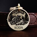 Custom Bear Forest Mountain Dog Tag, Cat Tag, Pet ID Tag, Mountain Dog Tag, Dog Collar Tag product logo