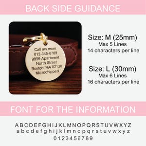 Custom Brass Western Flower Dog Tag, Cat Tag, Luxury Dog Collar Tag, Engraved Unique Pet Tag, Dog Name Tag image 7