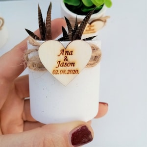 Set of 50 Personalized Wedding favor for guest in bulk, Wedding Favor Succulent, Personalized Bridal Shower Favor, Succulent Planter, Vases