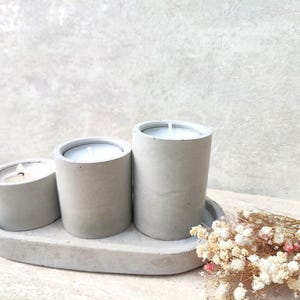 Tea Light Candle Holders, Concrete Candle Holders, Gift for Her, Housewarming gift