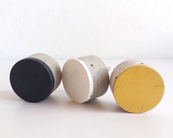 Concrete Knobs for Cabinets / Knobs for Cabinets  / Concrete Knob / Drawer Knobs / Drawer Pulls / Black Knobs, White Knobs, copper knobs