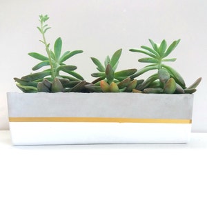 Concrete windowsill planter, rectangular concrete planter, succulent planter, industrial planter, housewarming gift, birthday gift