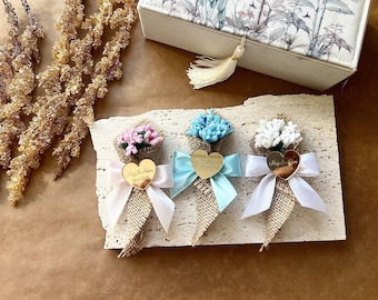 Aimant bouquet de fleurs cadeaux de naissance pour invités en vrac, cadeau de mariage pour invités
