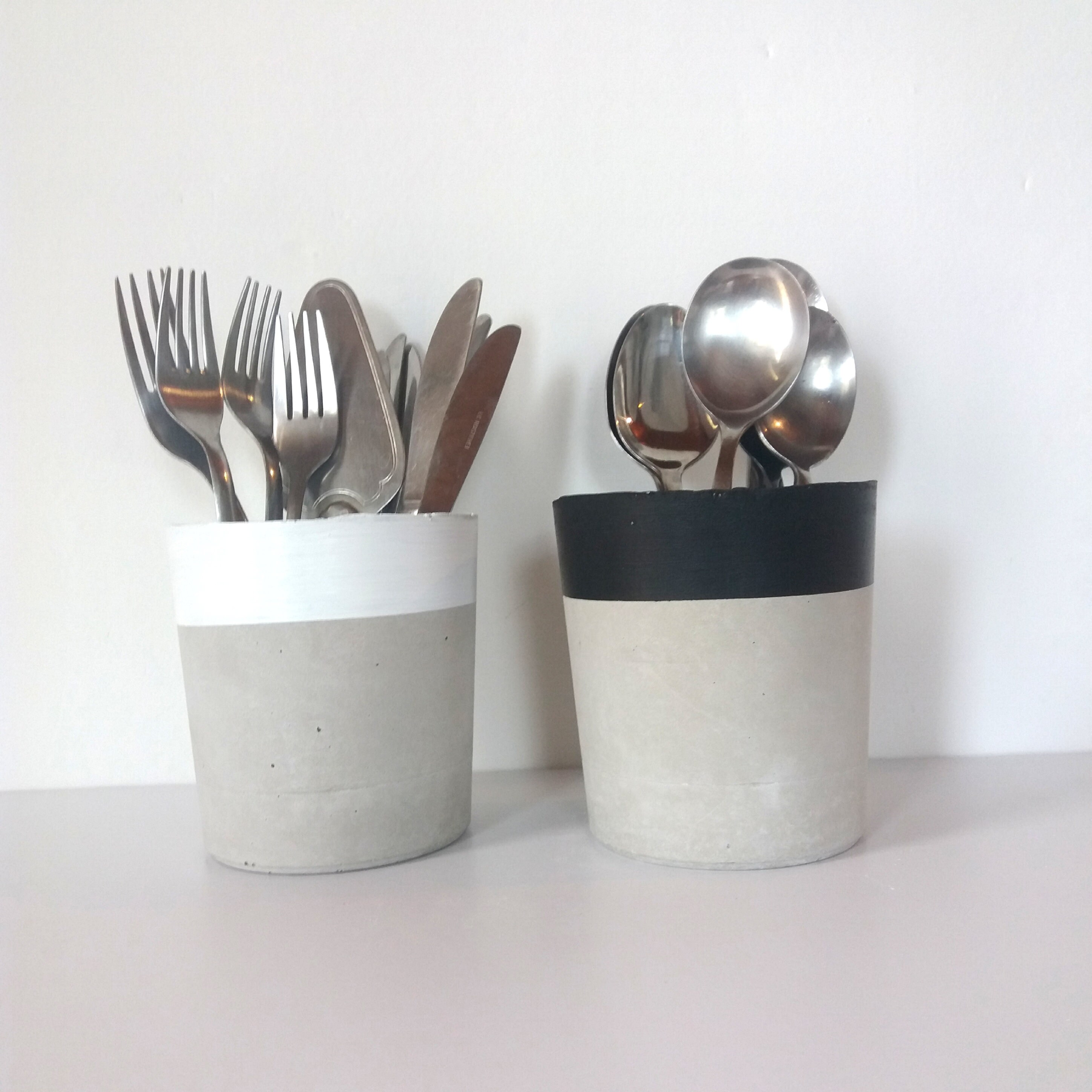 Concrete Utensil Holder Kitchen Utensil Holder Cement Etsy
