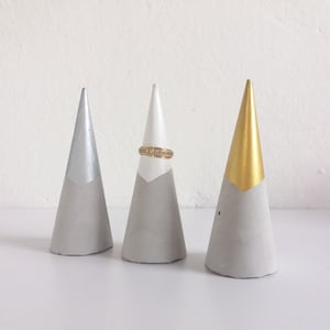 Concrete ring cone, ring cone, ring storage, Gold jewlry storage, gold ring holder, valentine&#39;s day, gift for her