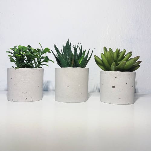 Concrete Candle Holder Plant Holder Decorative Gift Etsy