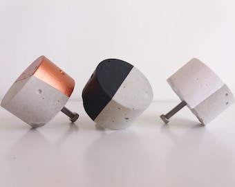 Concrete round knobs / Cabinet knob / Knobs / Concrete Knob / Home decor / Black Knobs / White Knobs / Copper Knobs / Gold Knobs