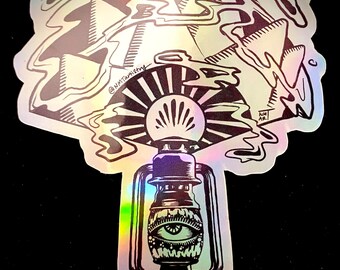 Lantern Holographic sticker