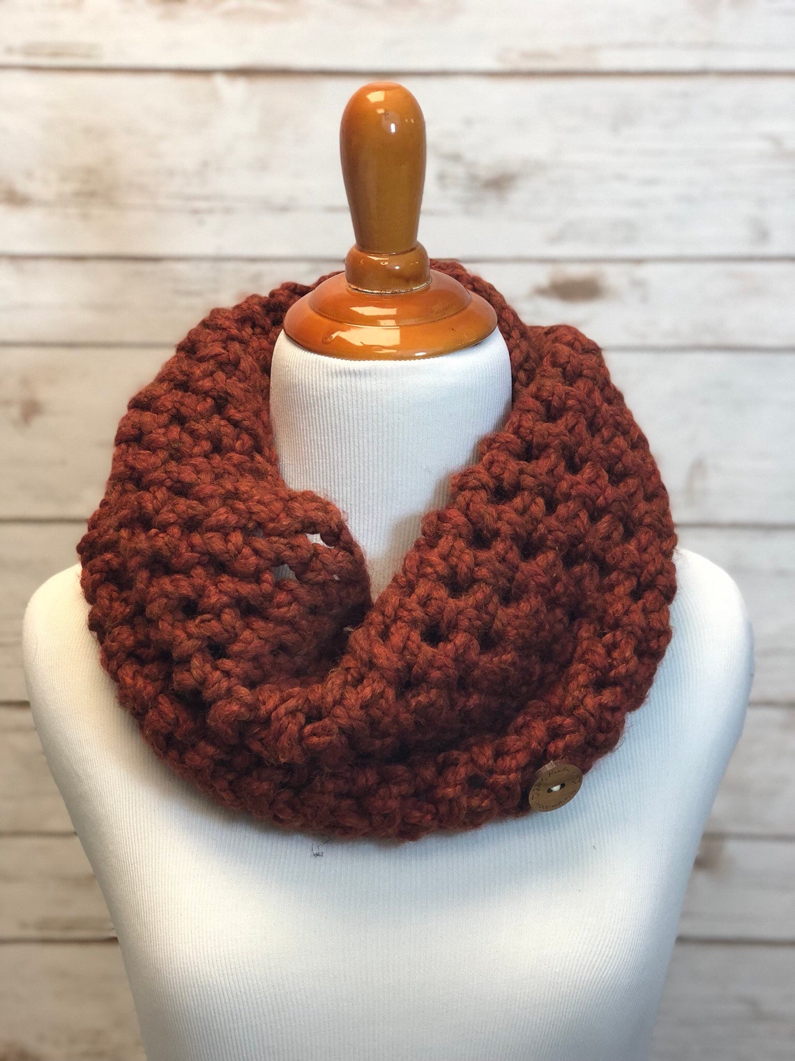 Chunky Cowl Scarf Cowl Neck Crochet Cowl Infinity Scarf Etsy