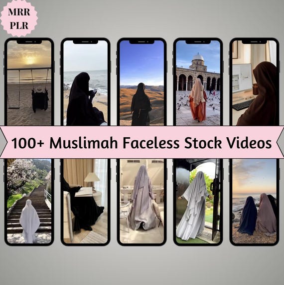 Muslimah Faceless Stock Videos | Modest Hijabi Reels Bundle (Digital Download)