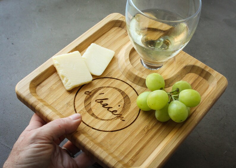 Custom Wine Platter Engraved Cheese Board Personalized Party Etsy