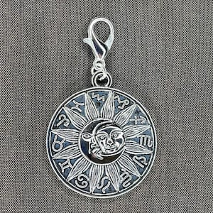One of a kind Zodiac themed, Silver coloured charms, stitch markers, progress keepers and stitch keepers