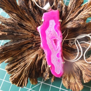 Stunning Pink Agate and Sterling Silver Chain (choose length)