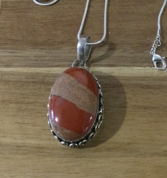 Picture Jasper set in sterling comes with sterlin… - image 5