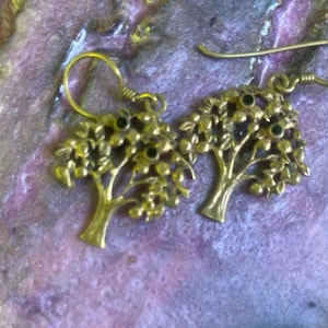 Bronze Baum des Lebens Ohrringe