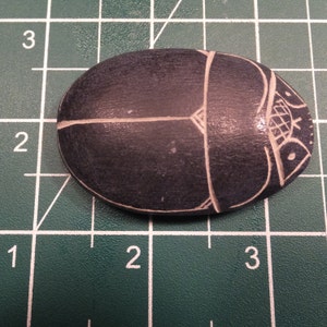 Gorgeous Scarab with great etchings on back