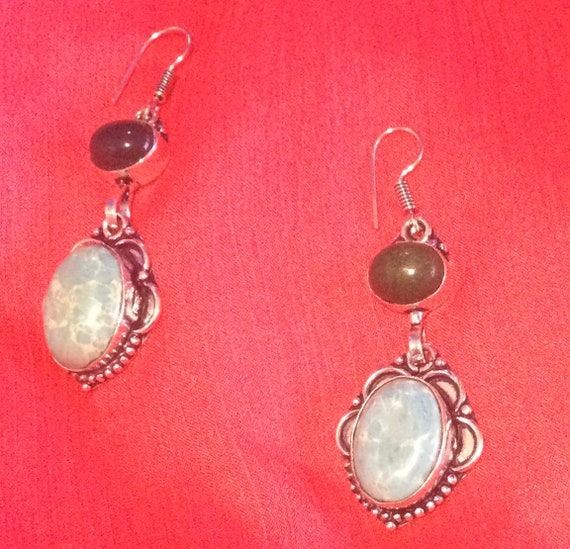 Larimar and silver earrings - image 4