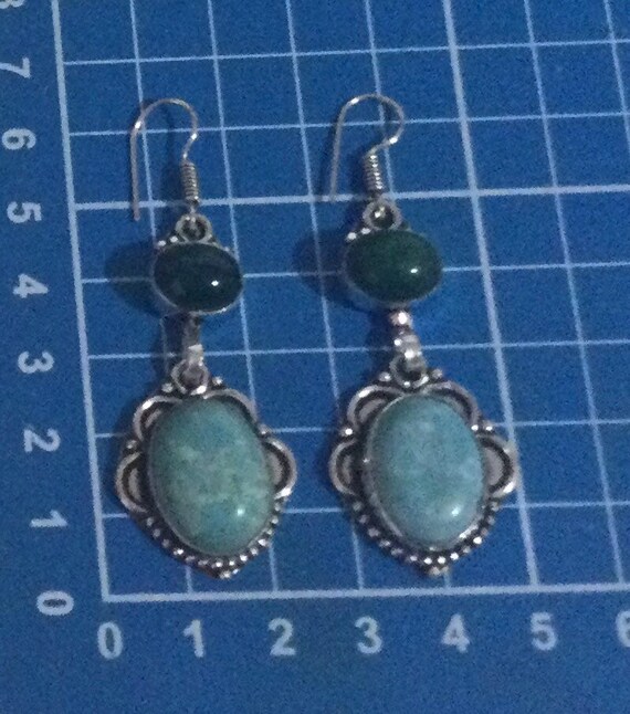 Larimar and silver earrings - image 2