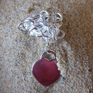 Sterling Silver Heart Chain Bracelet 8 inches in length